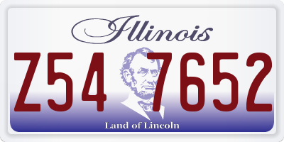IL license plate Z547652