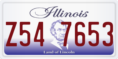 IL license plate Z547653