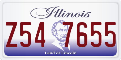 IL license plate Z547655