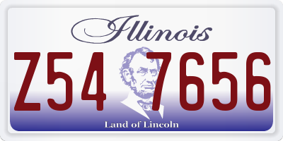 IL license plate Z547656