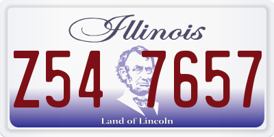 IL license plate Z547657