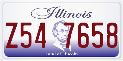 IL license plate Z547658