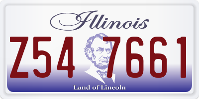 IL license plate Z547661