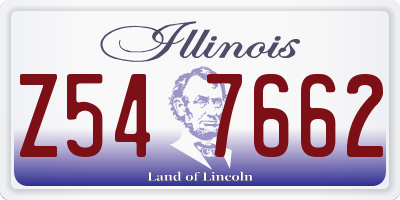 IL license plate Z547662