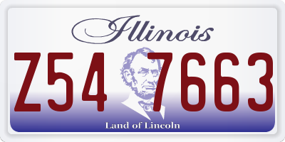 IL license plate Z547663