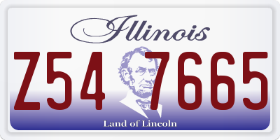 IL license plate Z547665