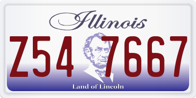 IL license plate Z547667