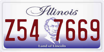 IL license plate Z547669