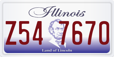 IL license plate Z547670