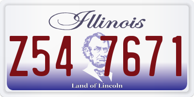 IL license plate Z547671