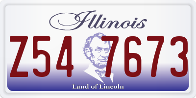 IL license plate Z547673