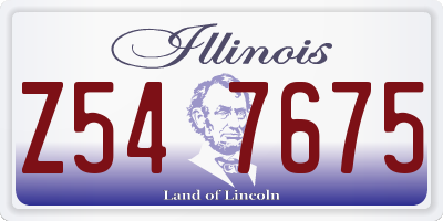 IL license plate Z547675