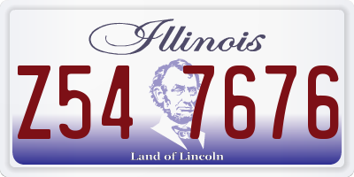 IL license plate Z547676