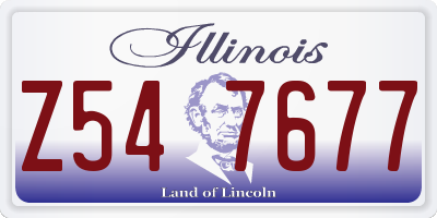 IL license plate Z547677