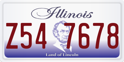 IL license plate Z547678