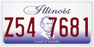 IL license plate Z547681