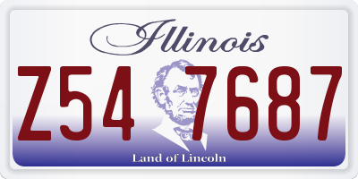 IL license plate Z547687