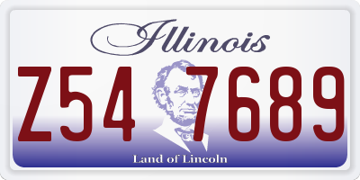 IL license plate Z547689