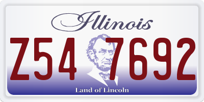 IL license plate Z547692