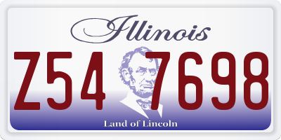IL license plate Z547698