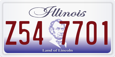 IL license plate Z547701