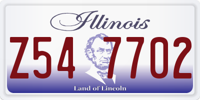 IL license plate Z547702