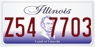 IL license plate Z547703