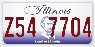 IL license plate Z547704