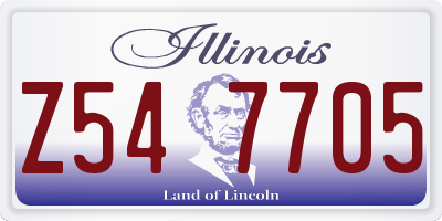 IL license plate Z547705