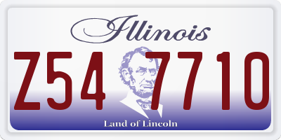 IL license plate Z547710