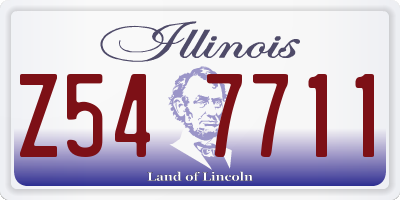 IL license plate Z547711