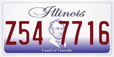 IL license plate Z547716