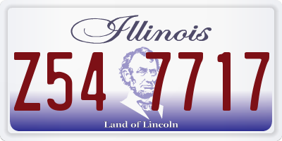 IL license plate Z547717