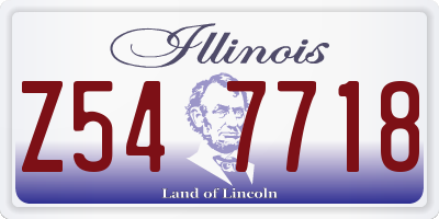 IL license plate Z547718