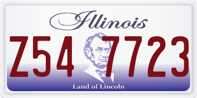 IL license plate Z547723