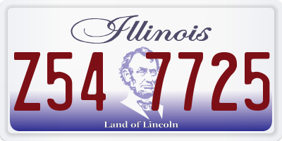 IL license plate Z547725