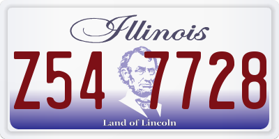 IL license plate Z547728