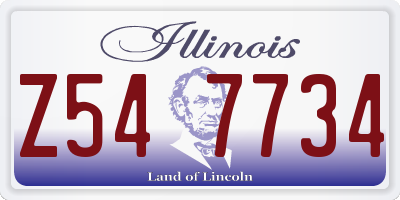 IL license plate Z547734