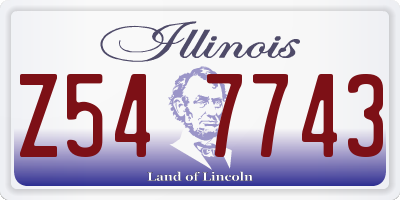 IL license plate Z547743