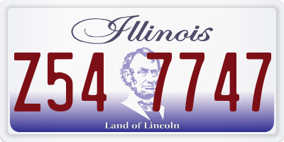 IL license plate Z547747