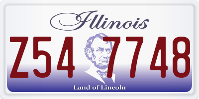 IL license plate Z547748