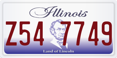IL license plate Z547749