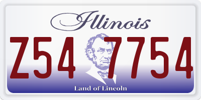 IL license plate Z547754