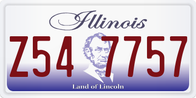 IL license plate Z547757