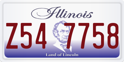 IL license plate Z547758