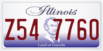 IL license plate Z547760