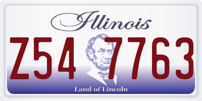 IL license plate Z547763