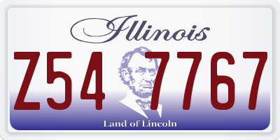 IL license plate Z547767