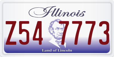 IL license plate Z547773