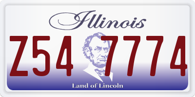 IL license plate Z547774